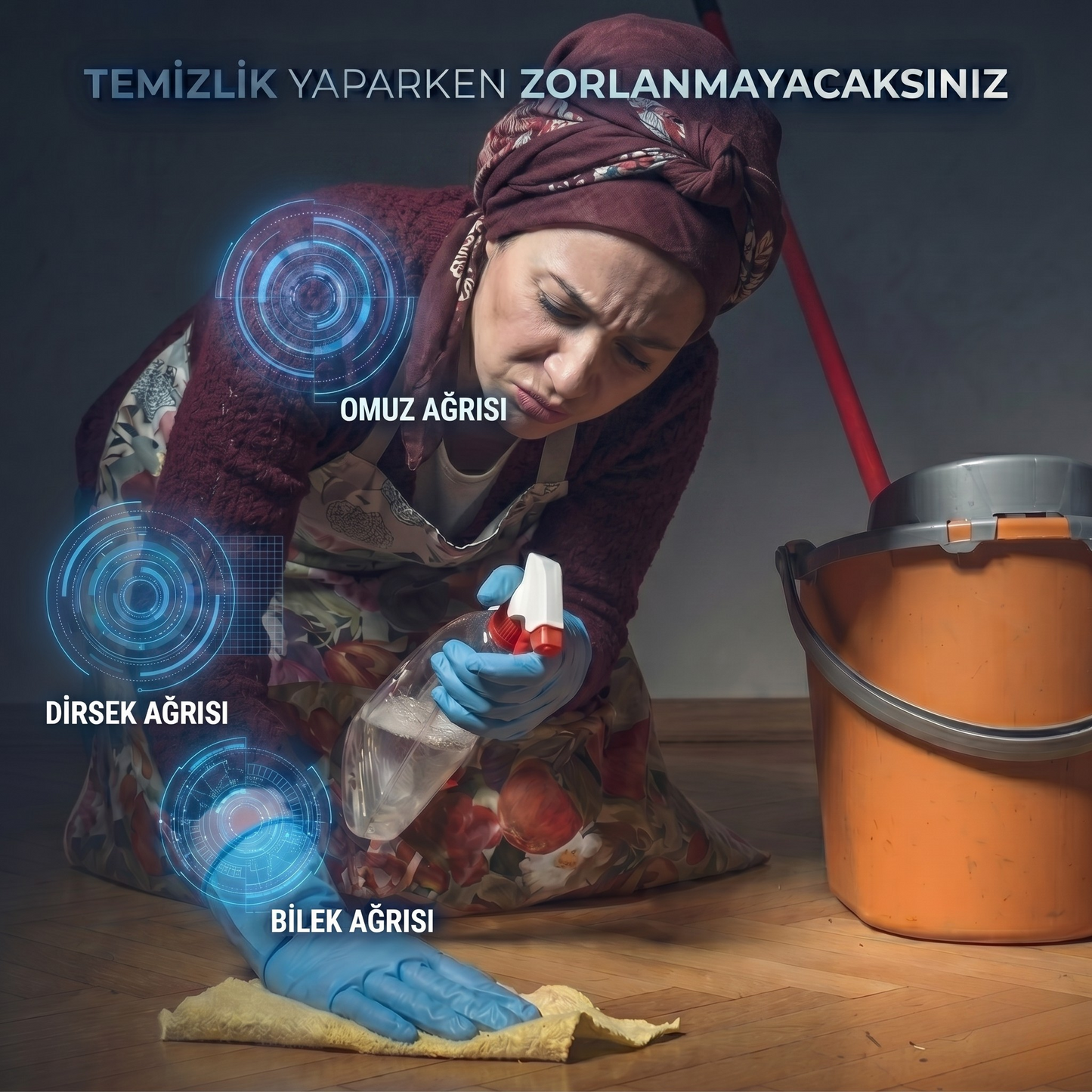 9 Başlıklı Şarjlı Temizlik Fırçası